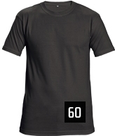 Tričko s krátkym rukávom TEESTA čierne veľ.XL unisex