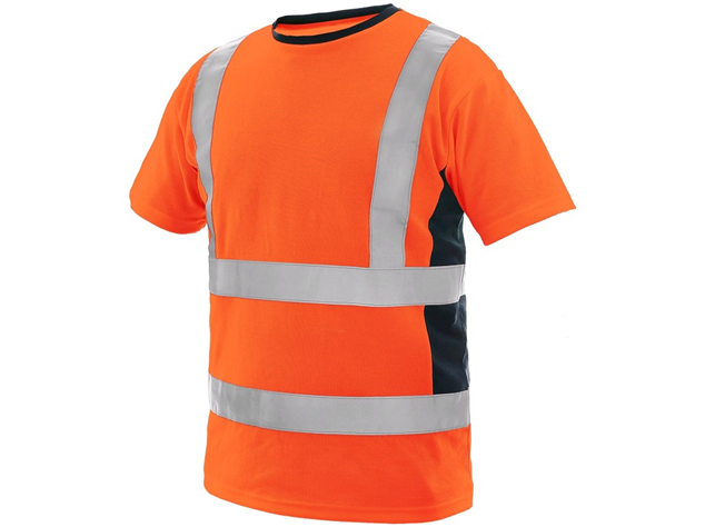 Tričko výstražné s krátkym rukávom EXETER oranžové veľ.XL