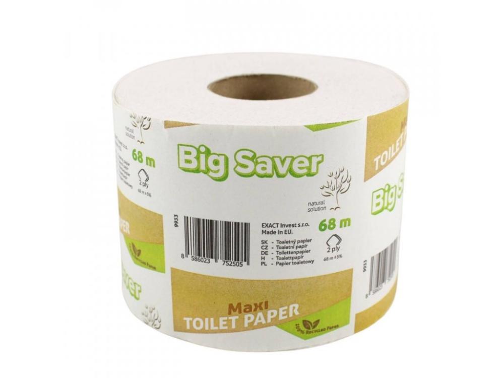 Papier toaletný 68m 2.vrstvový Big Saver recyklovaný