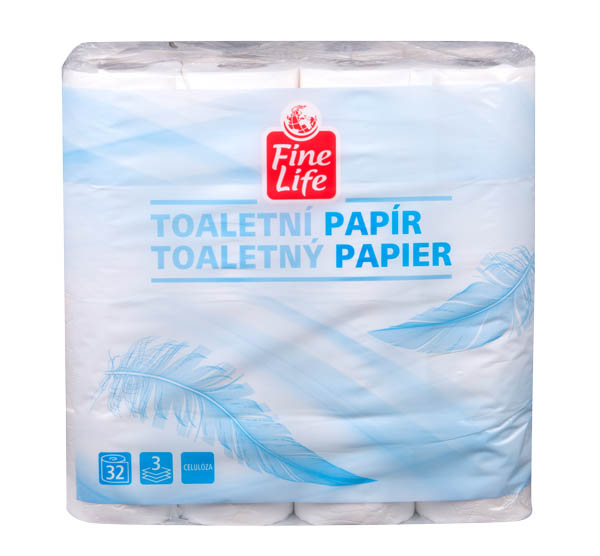 Papier toaletný 160.útržkov 3.vrstvový FINE LIFE 100.% celulóza