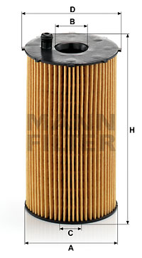 Filter oleja motorového (vložka filtra) s tesnením MANN (JAGUÁR)