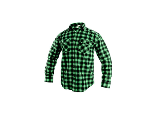 Košeľa flanelová veľ.48 zelená CXS TOM 100% bavlna 145 g/m