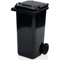 Kuka nádoba na odpad plastová 120l čierna s kolieskami (popolnica, odpadkový kôš)