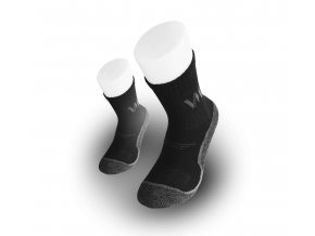 Ponožky ZATEPLENÉ CHODIDLO veľ.39-42 COOLMAX (bal. 3.ks) ČIERNO-ŠEDÉ