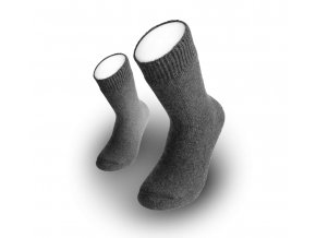 Ponožky ZIMNÉ veľ.43-46 vlnené WOOL TMAVO ŠEDÉ