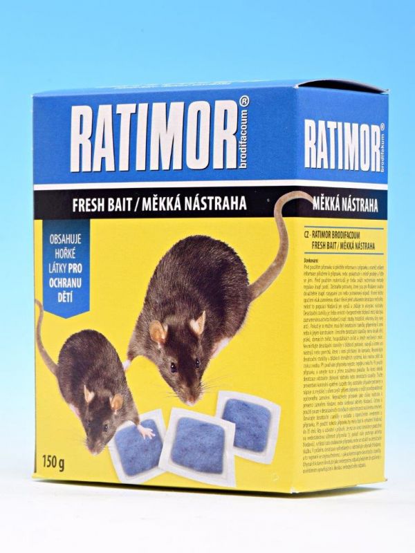 Otrava na myši, potkany, hlodavce 150g RATIMOR v sáčku