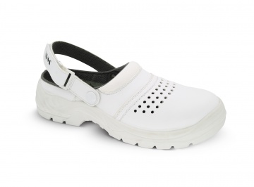 Topánky sandál PARIS č.47 biela zdravotná s oceľovou špičkou