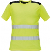 Tričko výstražné s krátkym rukávom KNOXFIELD HV žlté veľ.XL