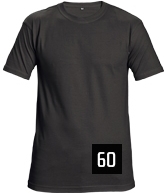 Triko s krtkym rukvom TEESTA ierne ve.XL unisex