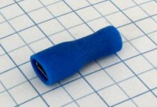 Dutinka plochá 6,3mm celoizolovaná prierez 1,0-2,5mm modrá
