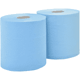 Utierka papierová rolka 190m 24x25cm 760 útržkov 2.vrstvy modrá BLUE IR190