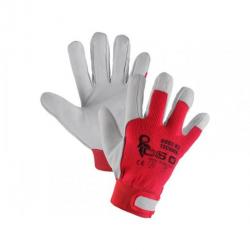 Rukavice textil-koa hladk .10 TECHNIK (Industrial Starter) bielo-erven