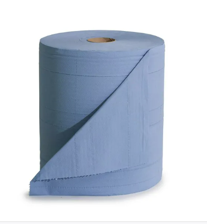 Utierka papierová rolka 190m 38x38cm 500 útržkov 2.vrstvy modrá
